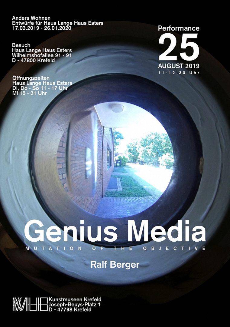Ralf Berger, Perfomance, Genius Media, 2019, Kunstmuseum Krefeld, Martin Leyer-Pritzkow, Art curator, contemporary art