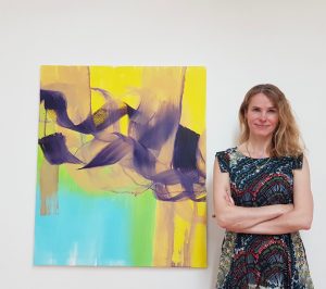 Ewa Jaczynska in der Ausstellung "Die Gesten der Farben"